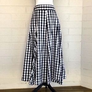 Who What Wear Black and White Gingham Maxi Skirt, 14